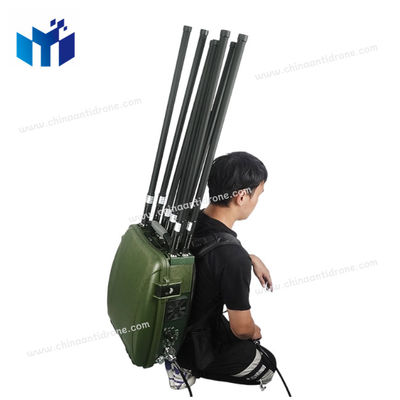 Man Pack Backpack Drone Jammer 360 Degree 2000 Meter Anti Drone UAV Signal Blocker Device