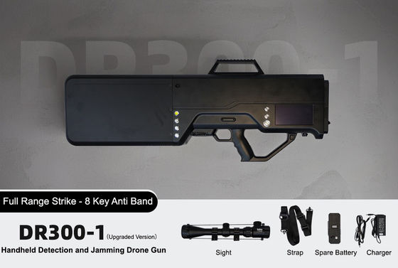 High Power 8 band drone gun detector system with 2km long range uav defense