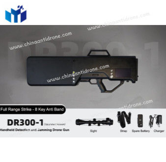 Man Portable 2km Anti Drone Uav Jammer / Handy Drone Detection And Jamming Drone Gun