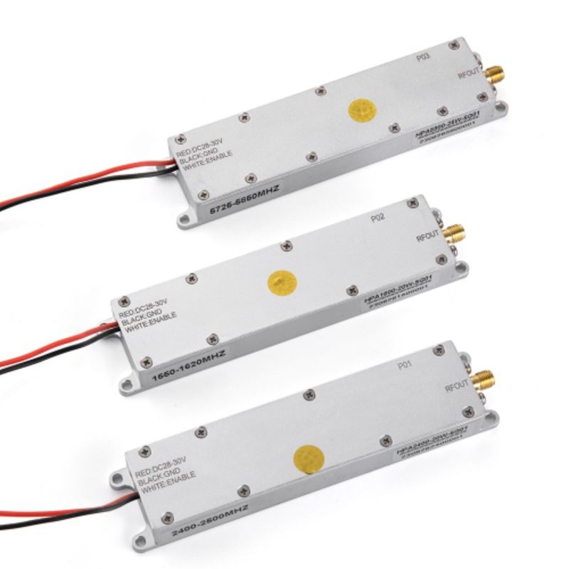 2.4Ghz 10W GaN Power RF detect module for anti drone system Autel Mavic 3 counter FPV C-UAS DJI countermeasure