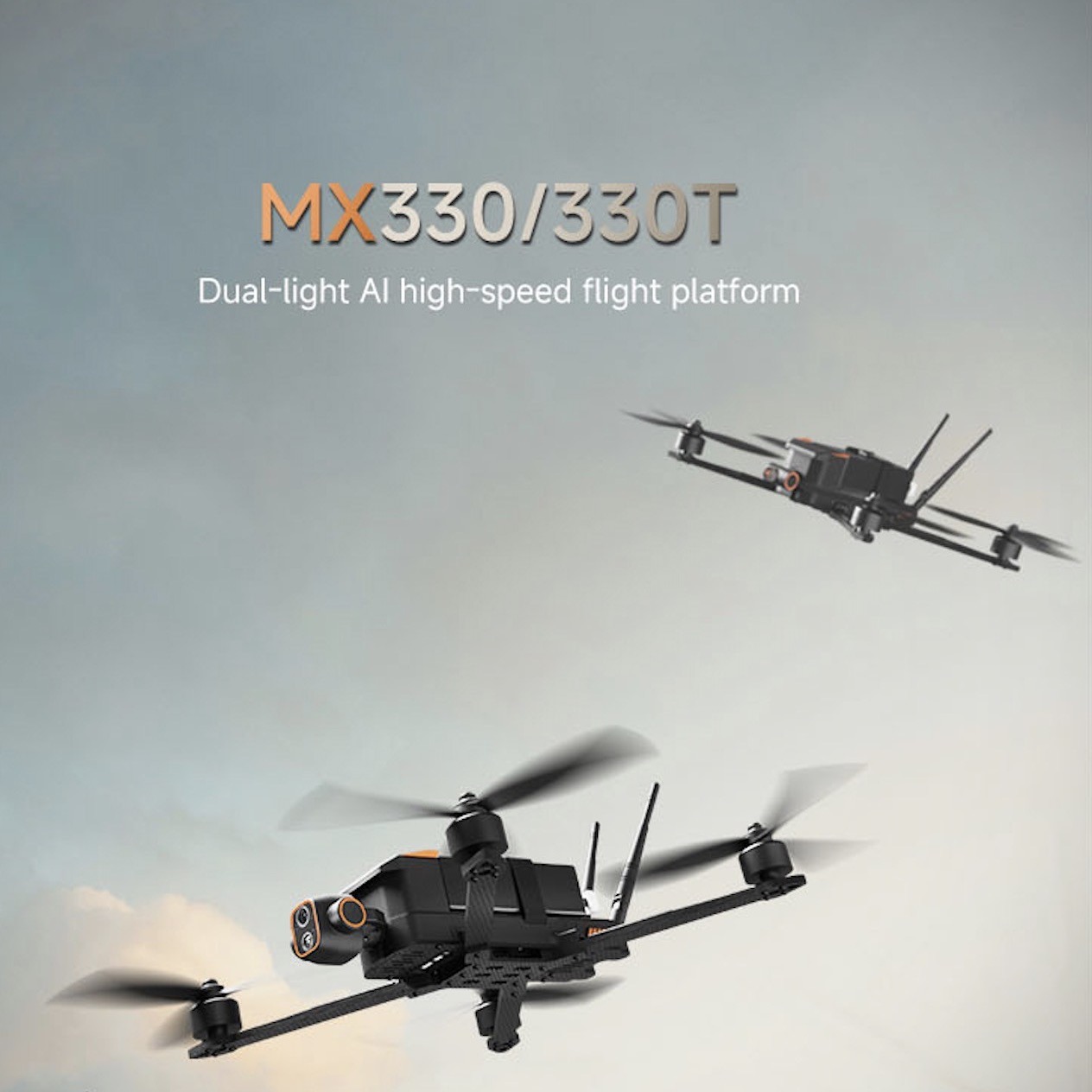 Carbonfiber Body High Speed Drone 30m/s Long Endurance 1.5KG Load MX330 330T