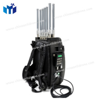 400W Backpack Manpack Drone Signal Jammer 8 Bands 2.4G 5.2G 5.8GHz GPS L1L2L3L4L5 FPV 400-1100MHz