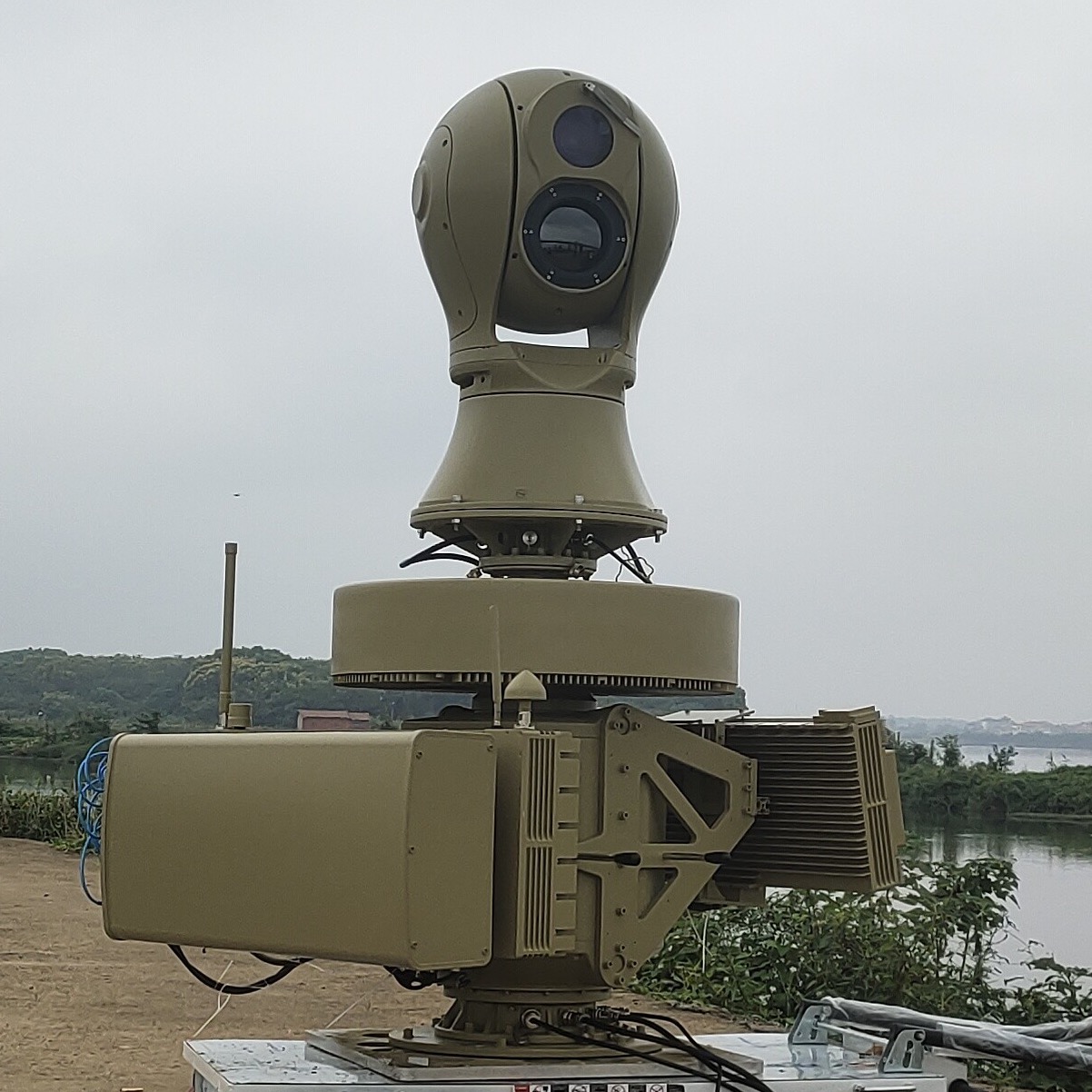 Directional Anti Drone UAV System Integrated Radar Laser Optical Sensors Electronic Countermeasure