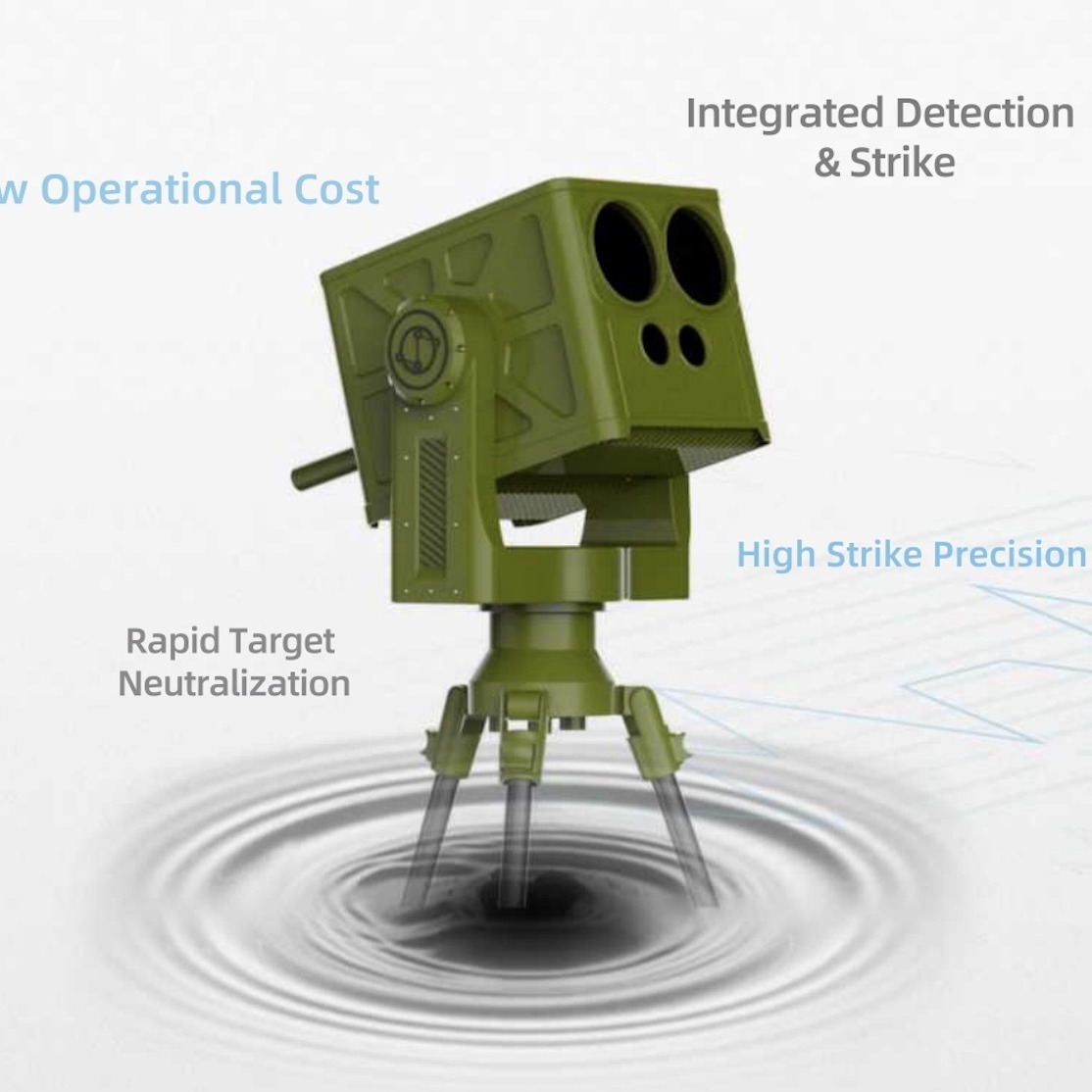 3 Kw Power 500m Laser Anti Drone Multi-Spectral Sensor And Fiber Laser Integrated Anti Drone System For Quick Neutralization And Response